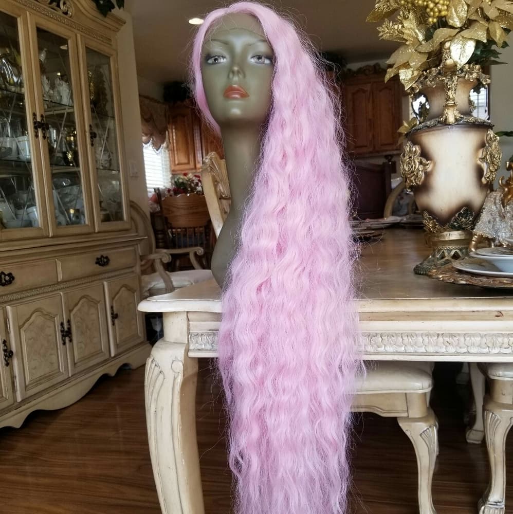 Pink Lace Front Wig 40-45 inches