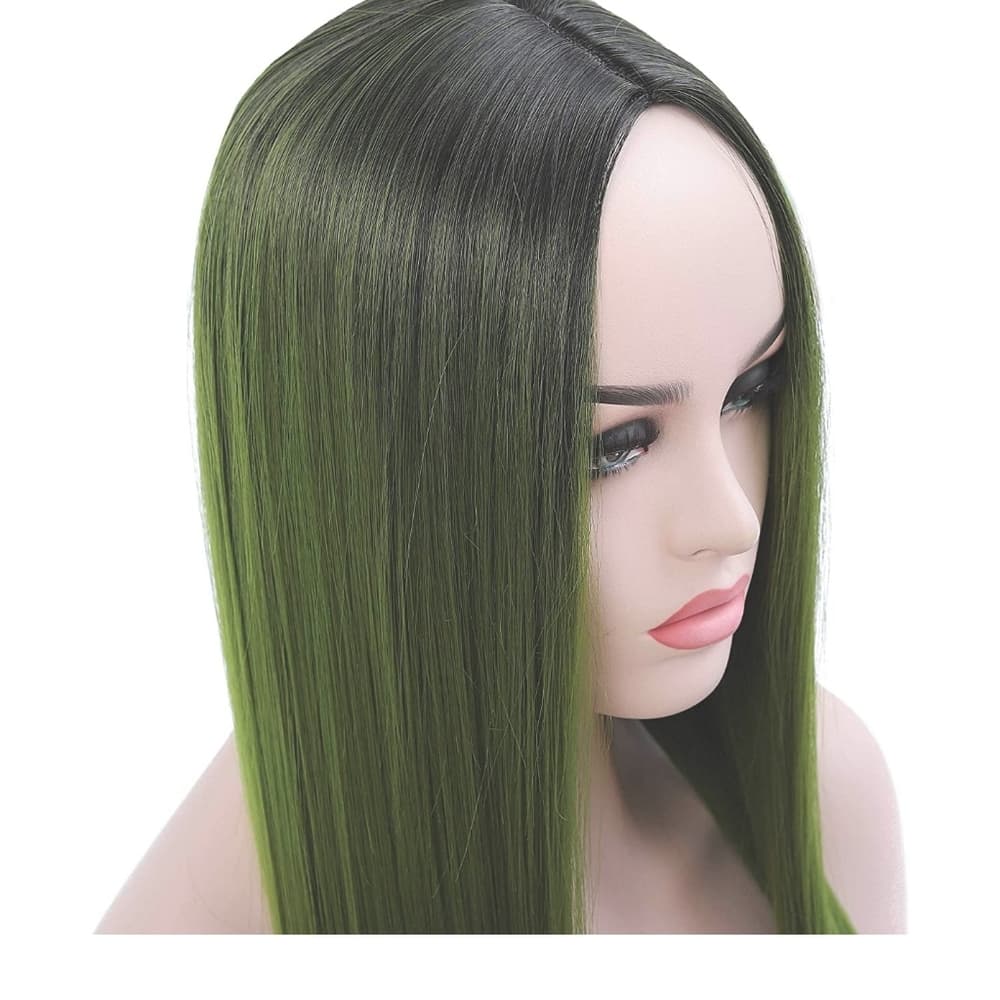Black Green Beauty Full Wig