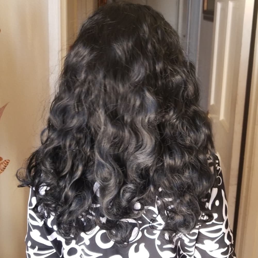 Black Human Hair Lace Front Wig