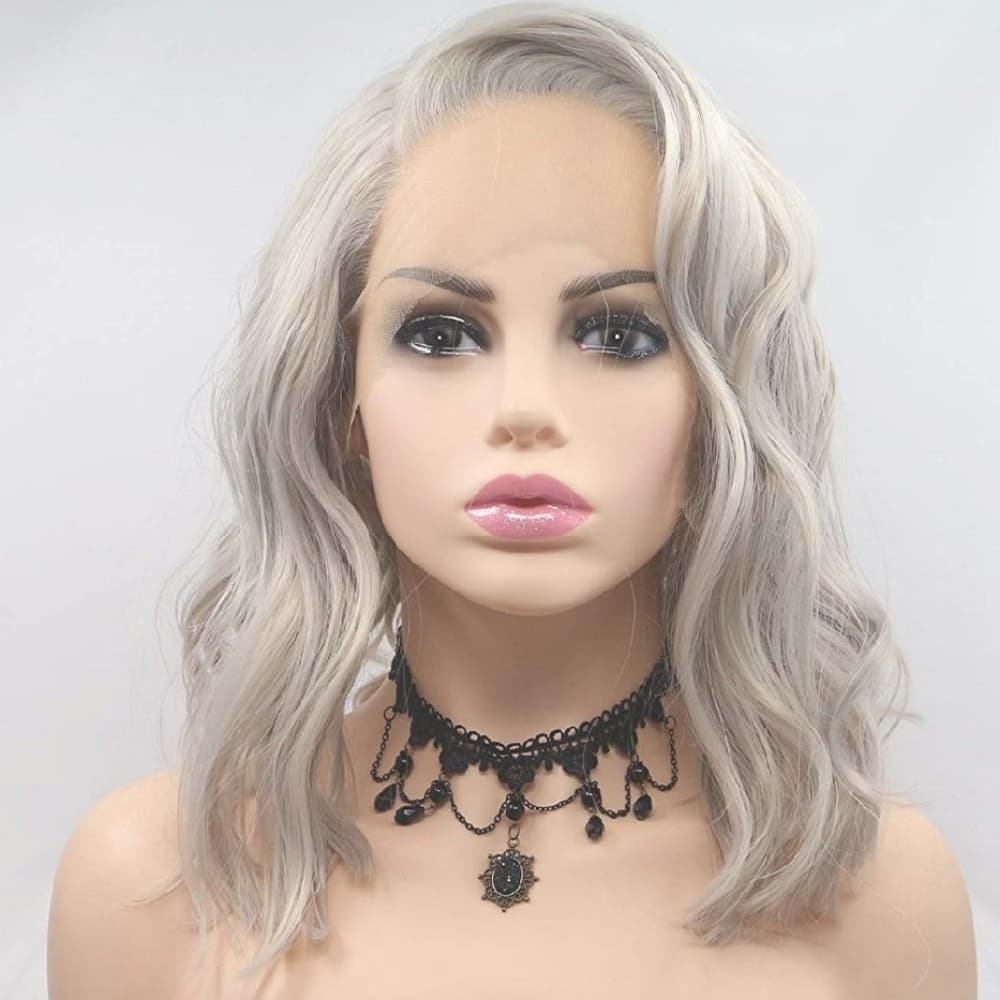 Gray Ash Blonde Beauty Bob Lace Front Wig
