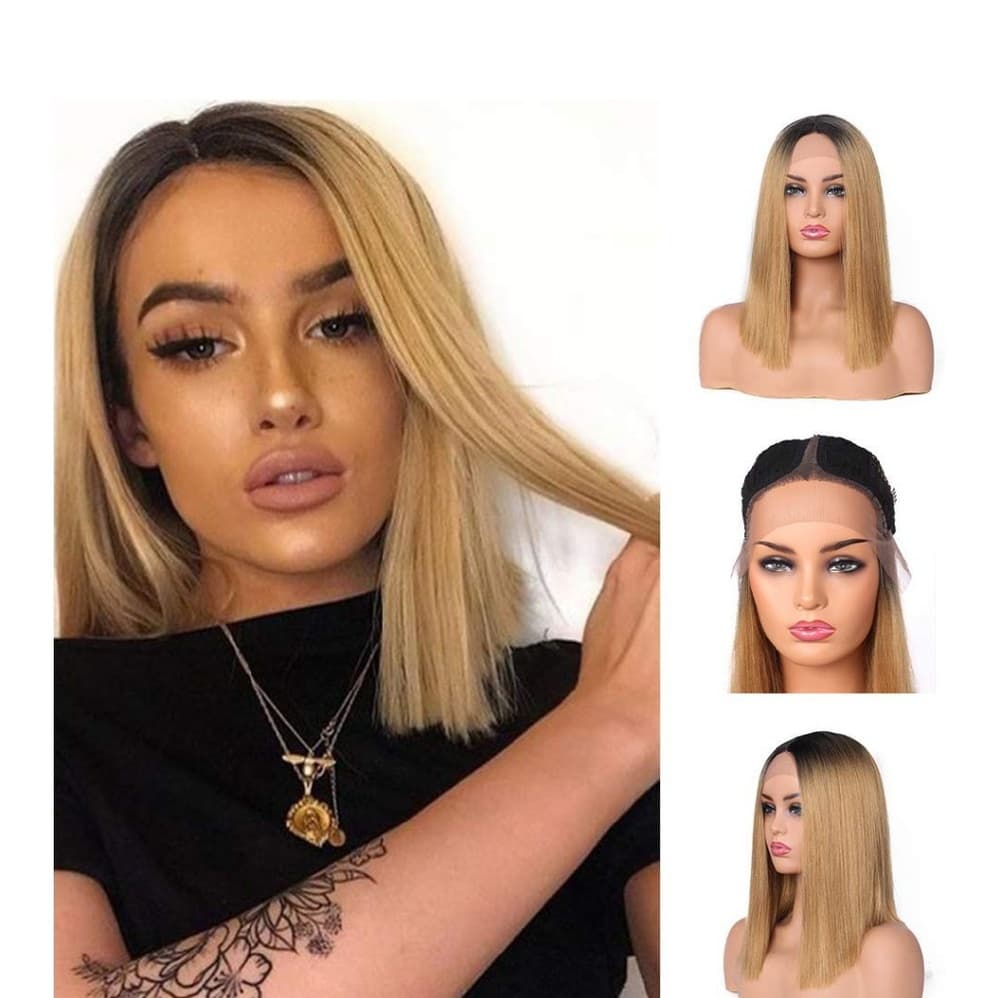 Ombre Blonde Bob Human Hair Wig