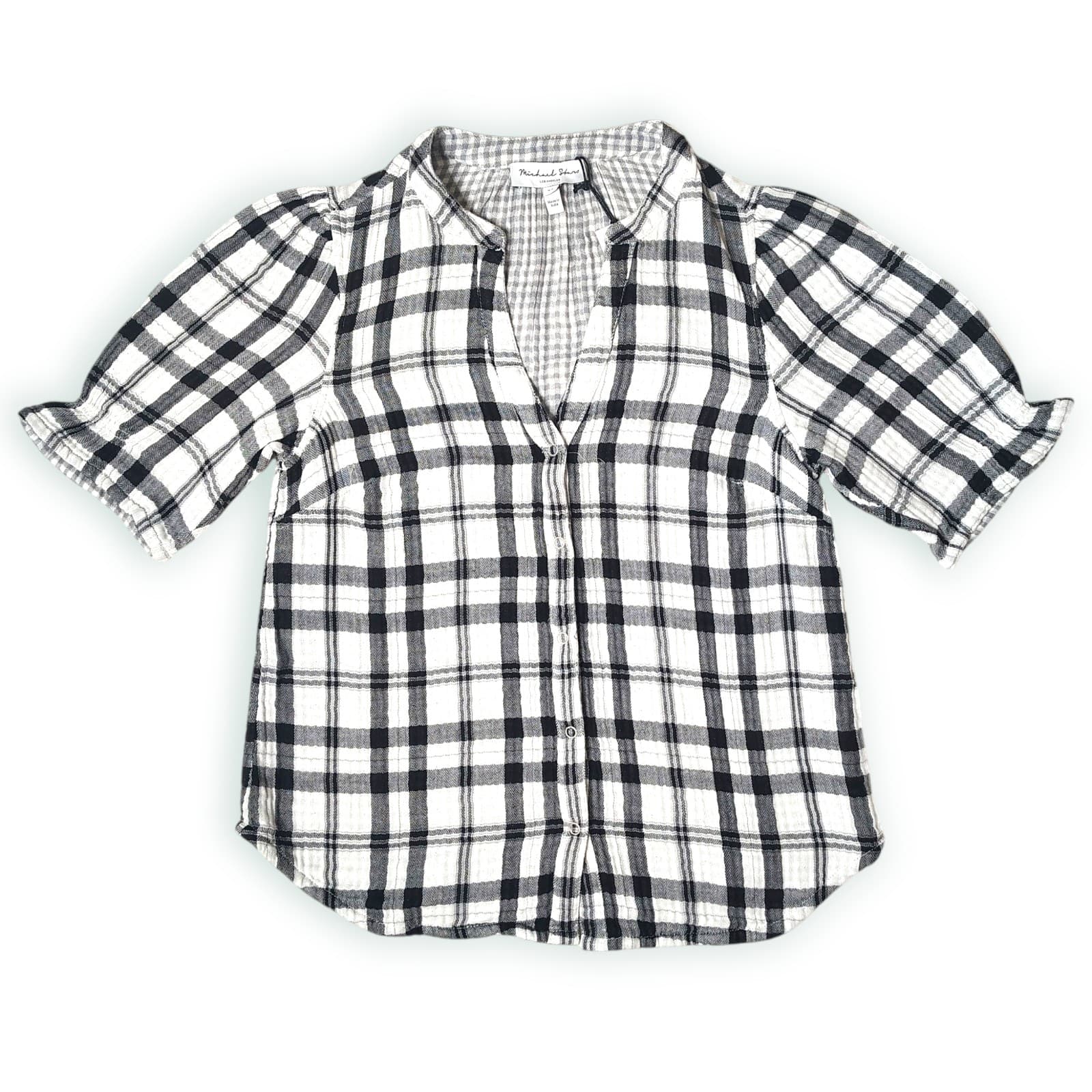 *NWT* MICHAEL STARS Short sleeve Button Up: sz. S