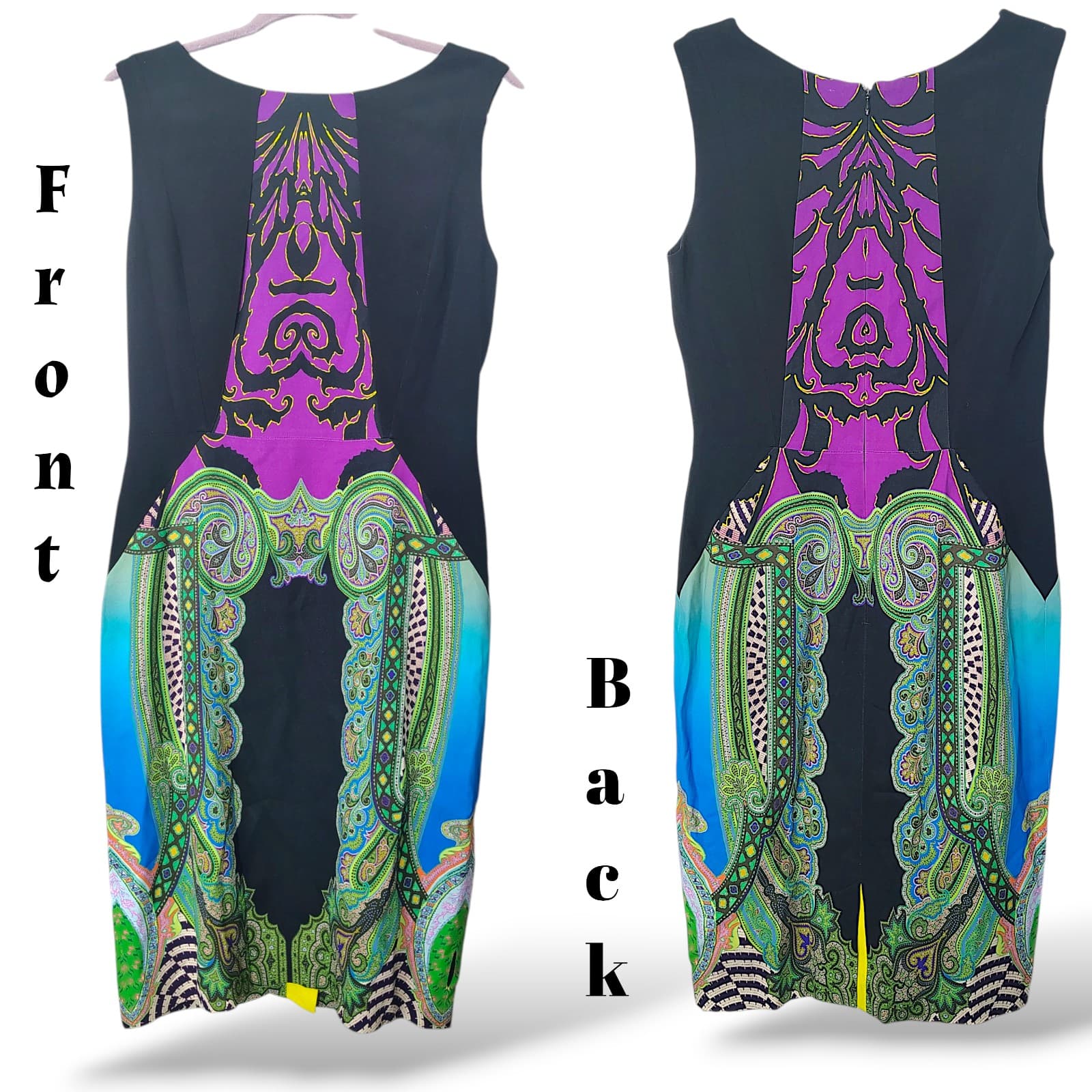 ETRO "Via Spartaco 3" Sheath Dress: sz 8 (+++ bonus jewelry set)