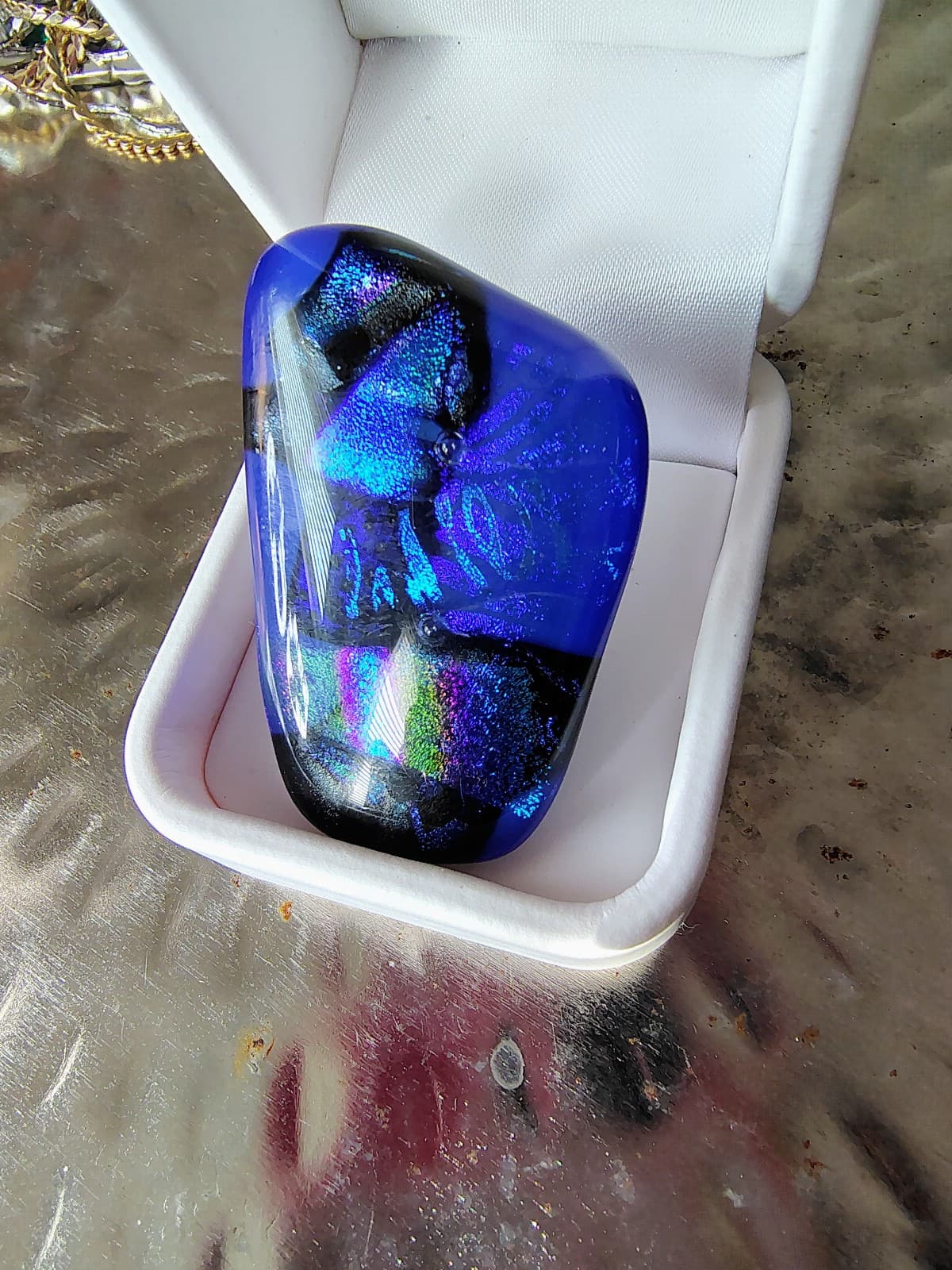 Designer Blown Glass Pendant & Broach