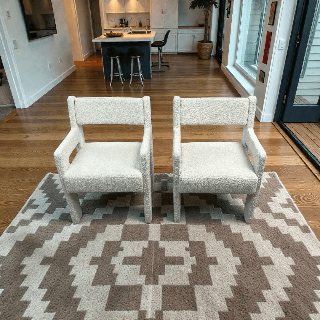 Lulu and Georgia Sun At Six Morel Fabric Armchair Set of 2