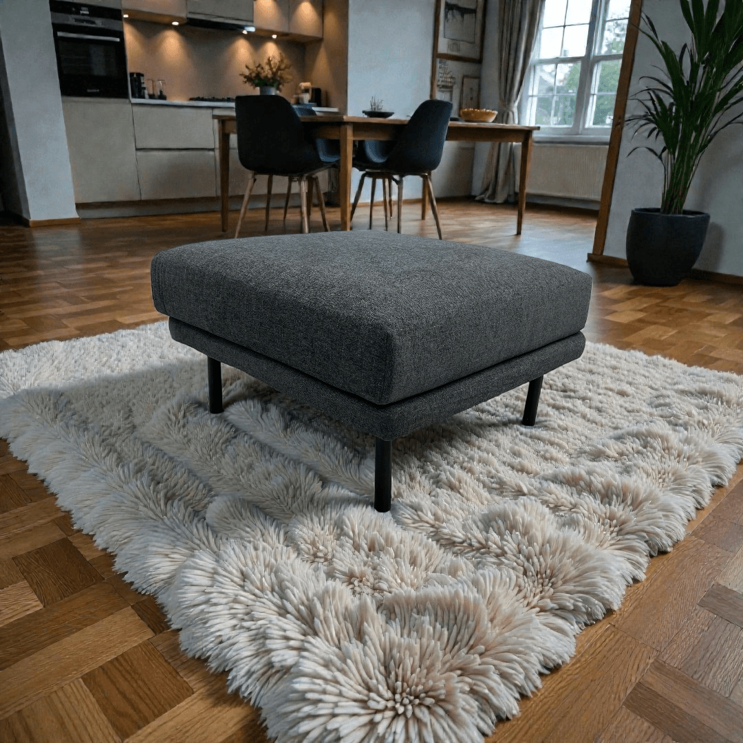 Burrow Range Ottoman - Heather Charcoal