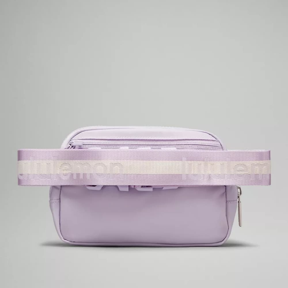 Lululemon Everywhere Belt Bag 1L WordMark In HTF Lilac Ether/White Opal/White