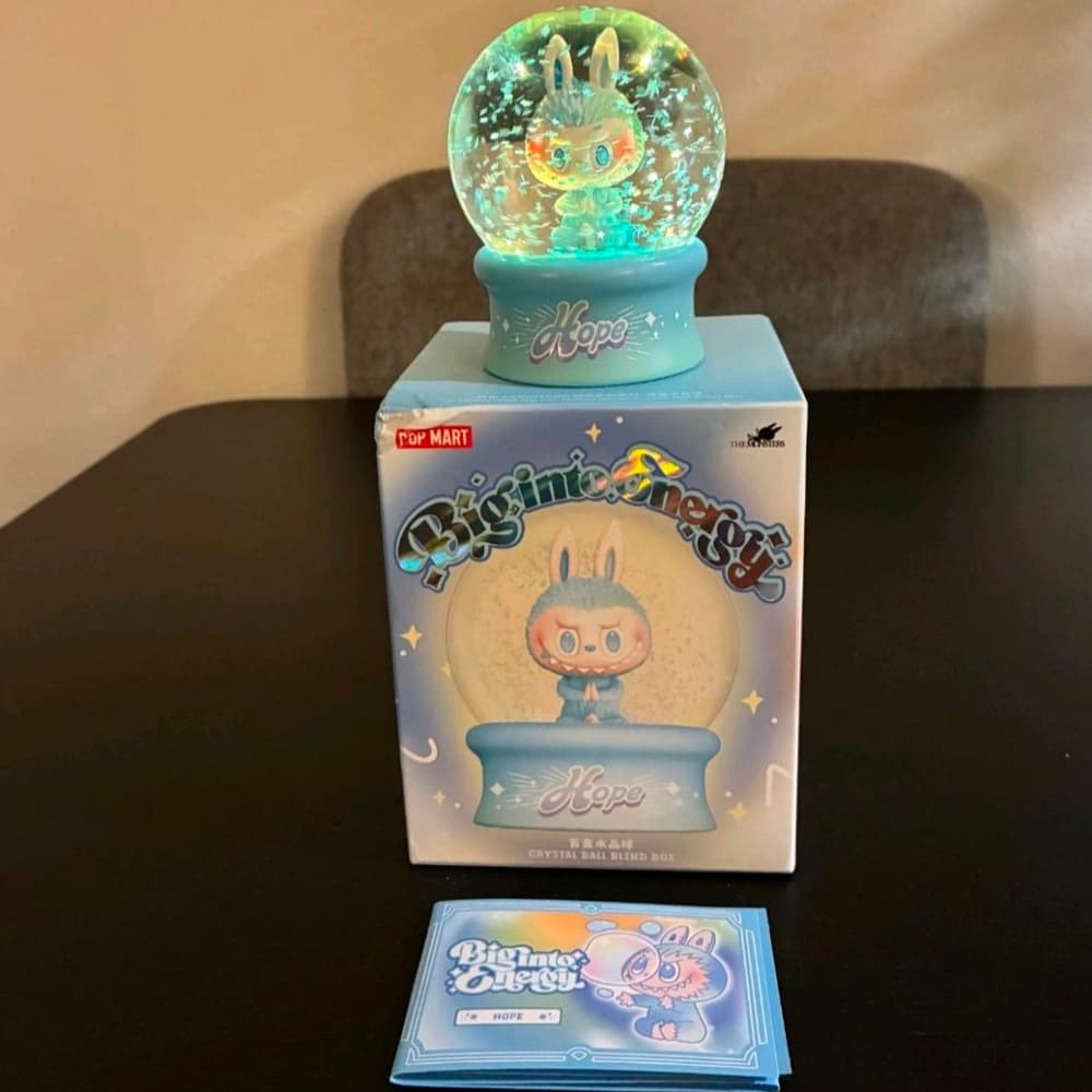 CONFIRMED POPMART LABUBU LIGHT UP SNOWGLOBE -BIG INTO ENERGY SERIES- (BLUE) HOPE