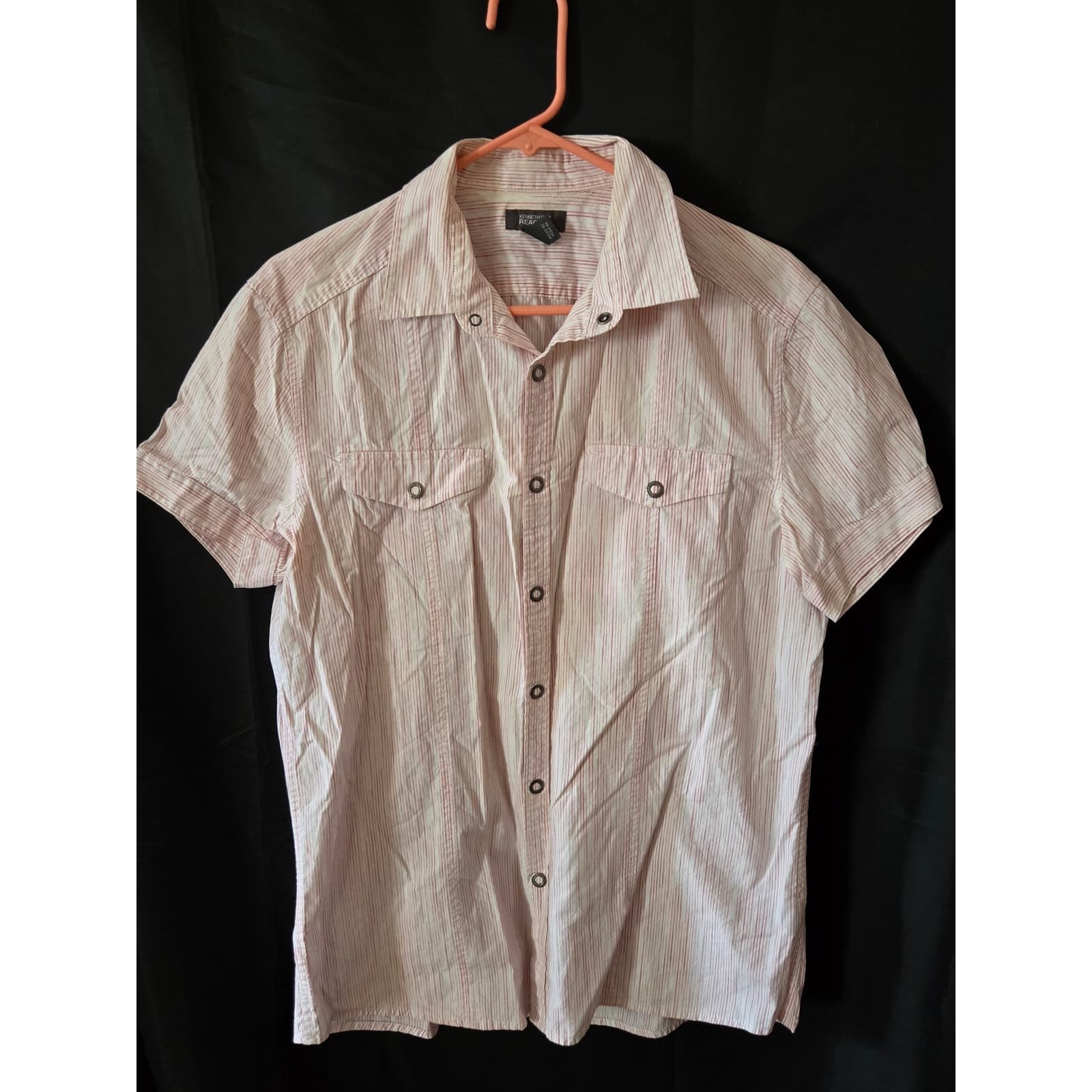 Kenneth Cole Reaction Short Sleeve Button-Up Shirt - Size Large