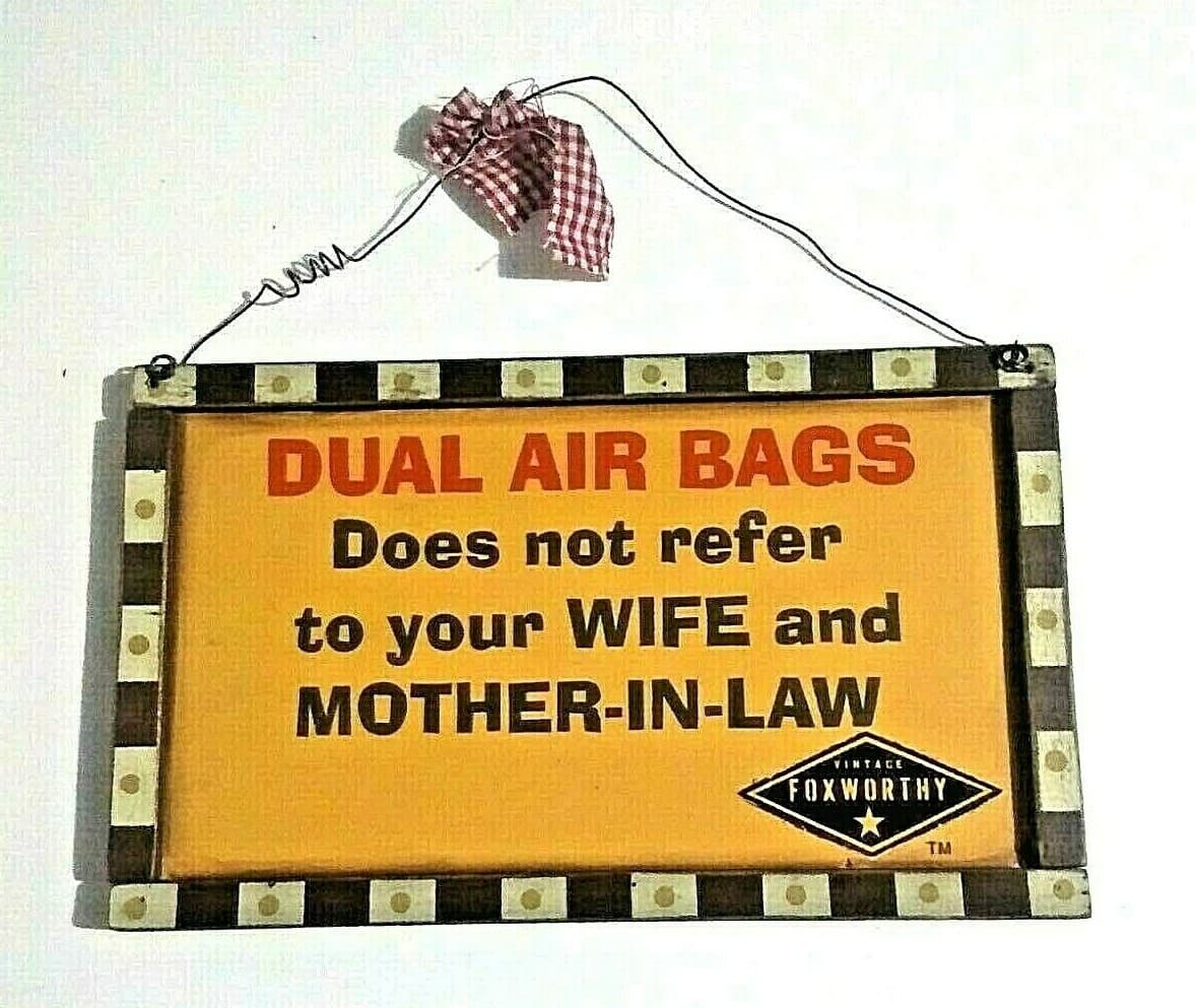 Country Wall Decor Hanging Sign Wife Mother In-Law Funny Joke Jeff Foxworthy