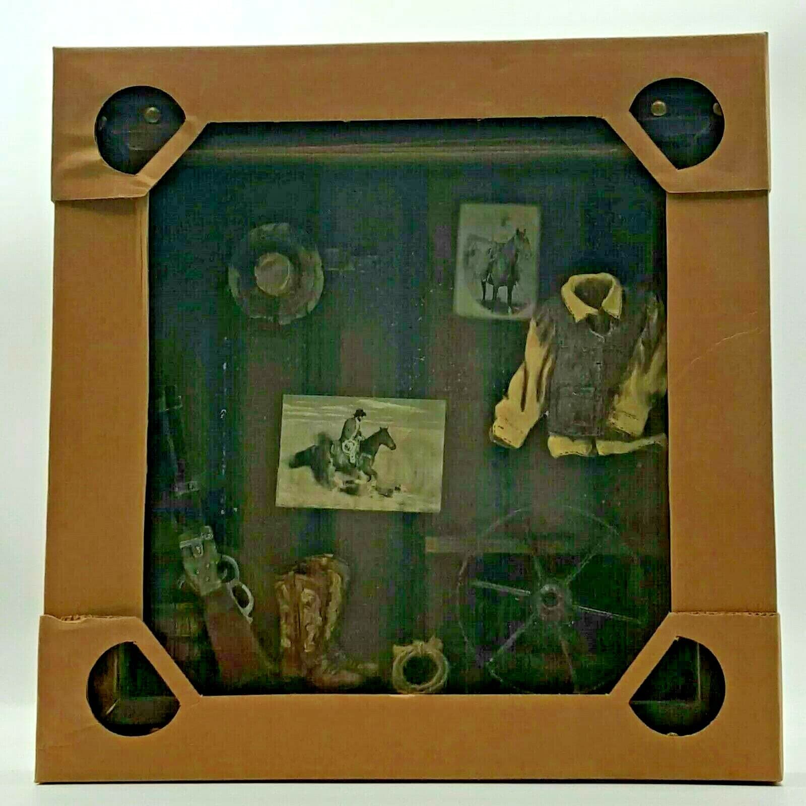 Island Creek Trading Co. American West Scene With Wheel 14" Wide Cowboy Western