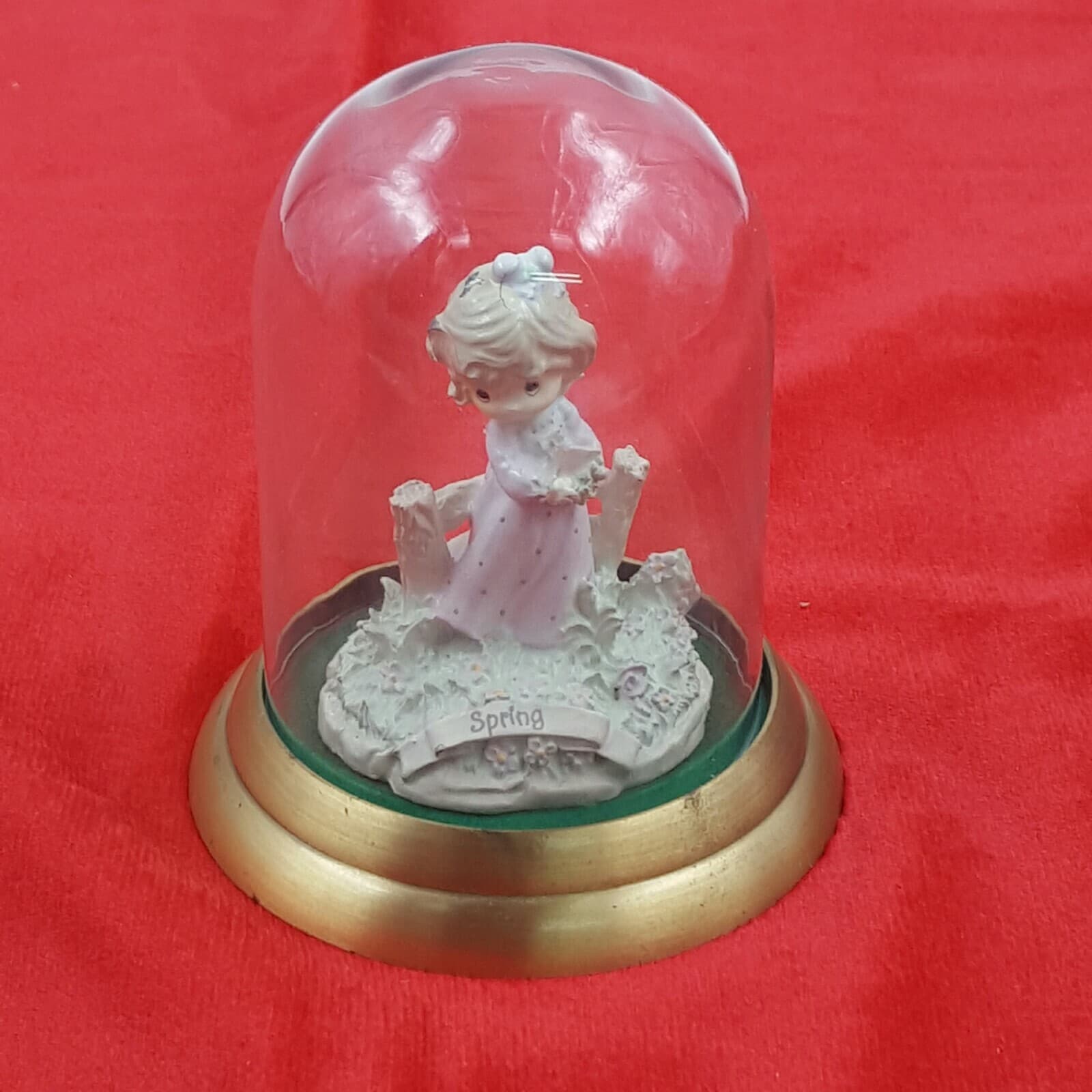 Eneco Spring Precious Moments Figurine Glass Stand Vintage 1990 Samuel J Butcher