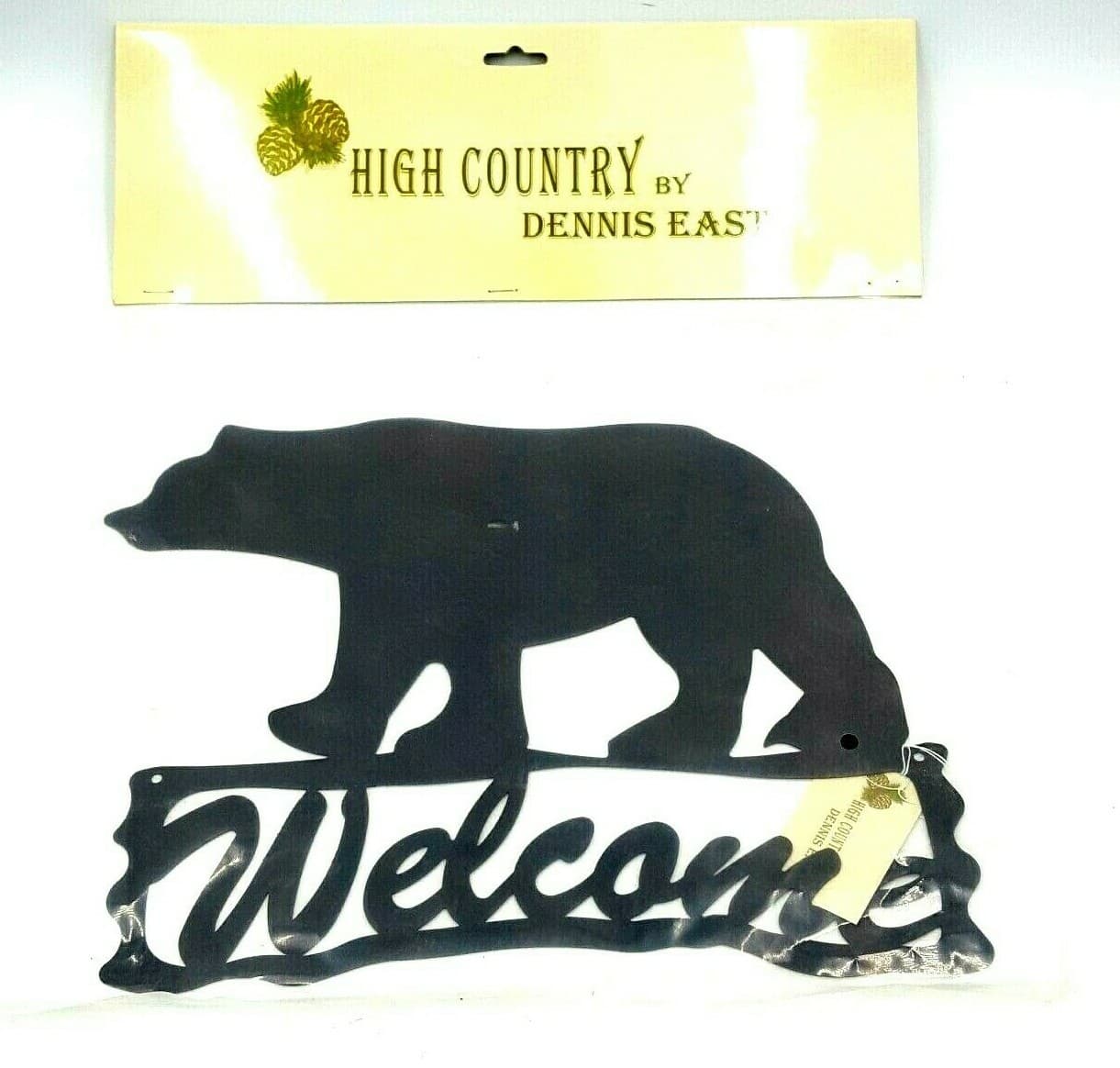 Bear Welcome Plaque Log Cabin Lodge Wilderness High Country Dennis East