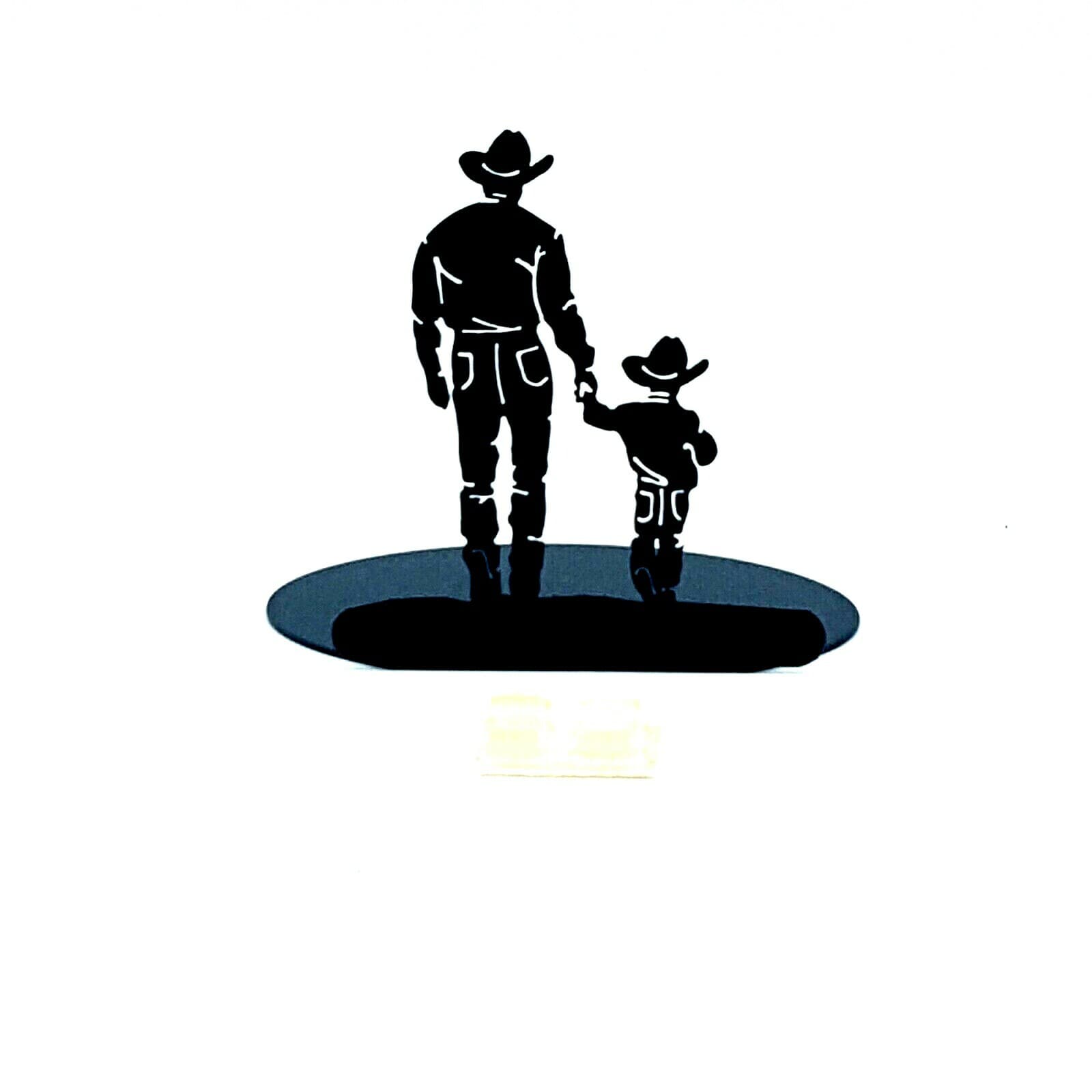 Gift Rustic Decor Father Son Candle Holder Cowboys Love Memories