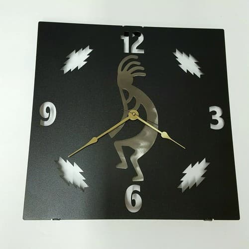 KoKo Rustic Western Wall Clock Home Accent Decor Metal Lazart Cabin Lodge Ranch