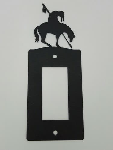 End Of The Trail Black Outlet Covers Switch Plates Toggle Country Western Cabin