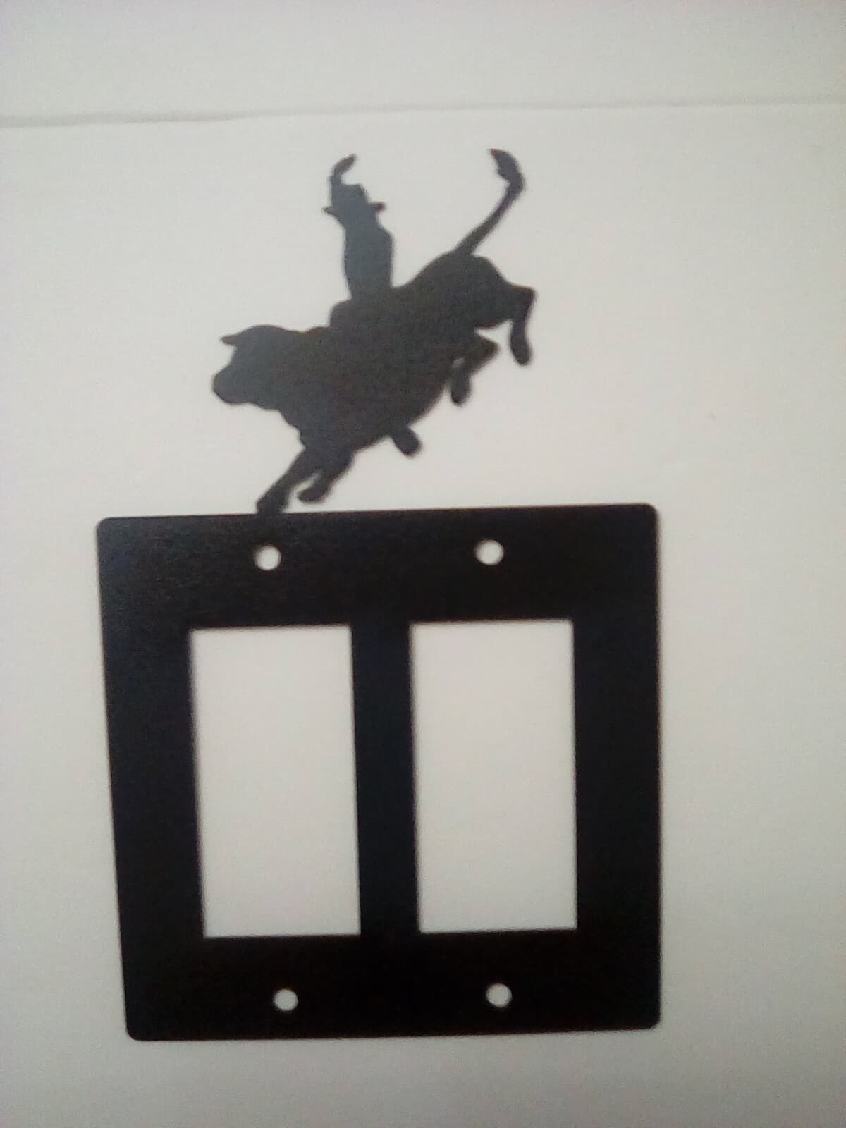 Toggle Plate Cover Cowboy Bull Riding Rodeo County Ranch Lodge Cabin Metal
