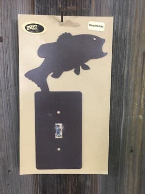 Lazart Rustic Bass Fish Collector's Series Camping Farm Light Switch Cover Plate