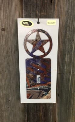 Lazart Rustic Texas Star Collector's Series Cowboy Light Switch Cover Plate