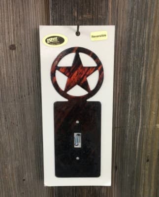 Lazart Rustic Texas Star Collector's Series Cowboy Light Switch Cover Plate