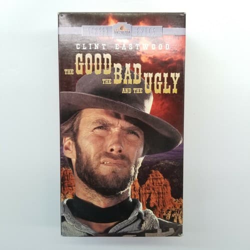 The Good The Bad And The Ugly Clint Eastwood VHS 2-Tape Set MGM Screen Epics