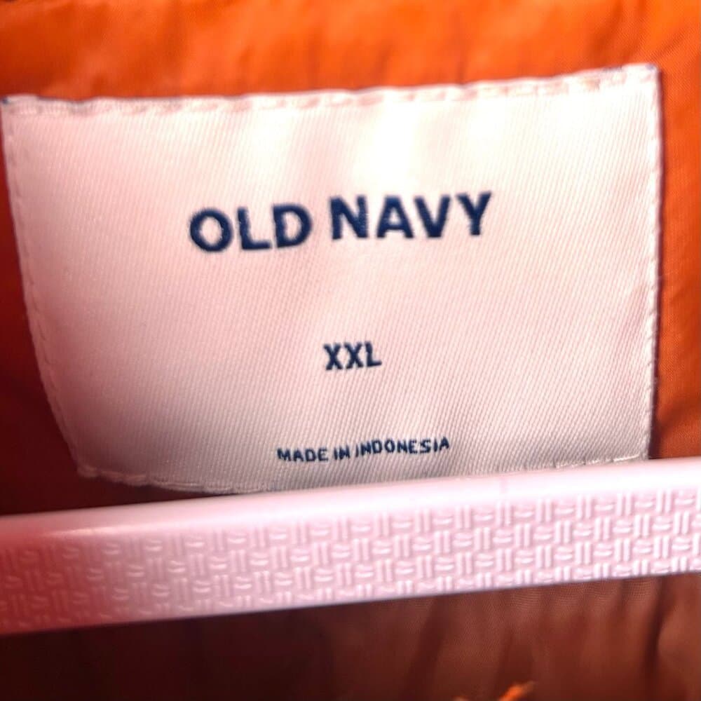 Old Navy Men's Orange Puffer Vest Size XXL