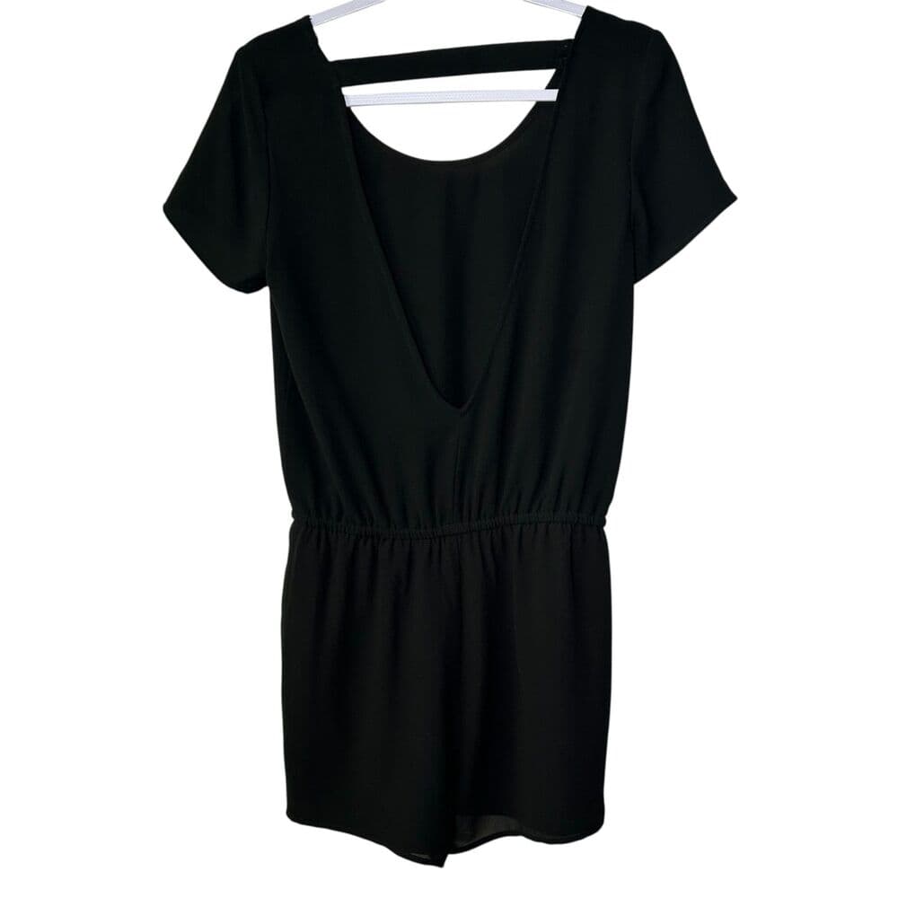 Style Loft black boatneck romper Small