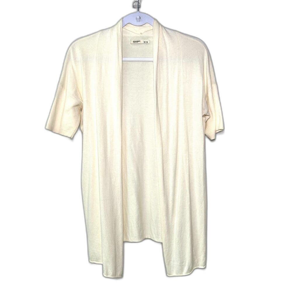 Old Navy cream open-front short sleeved cardigan Medium