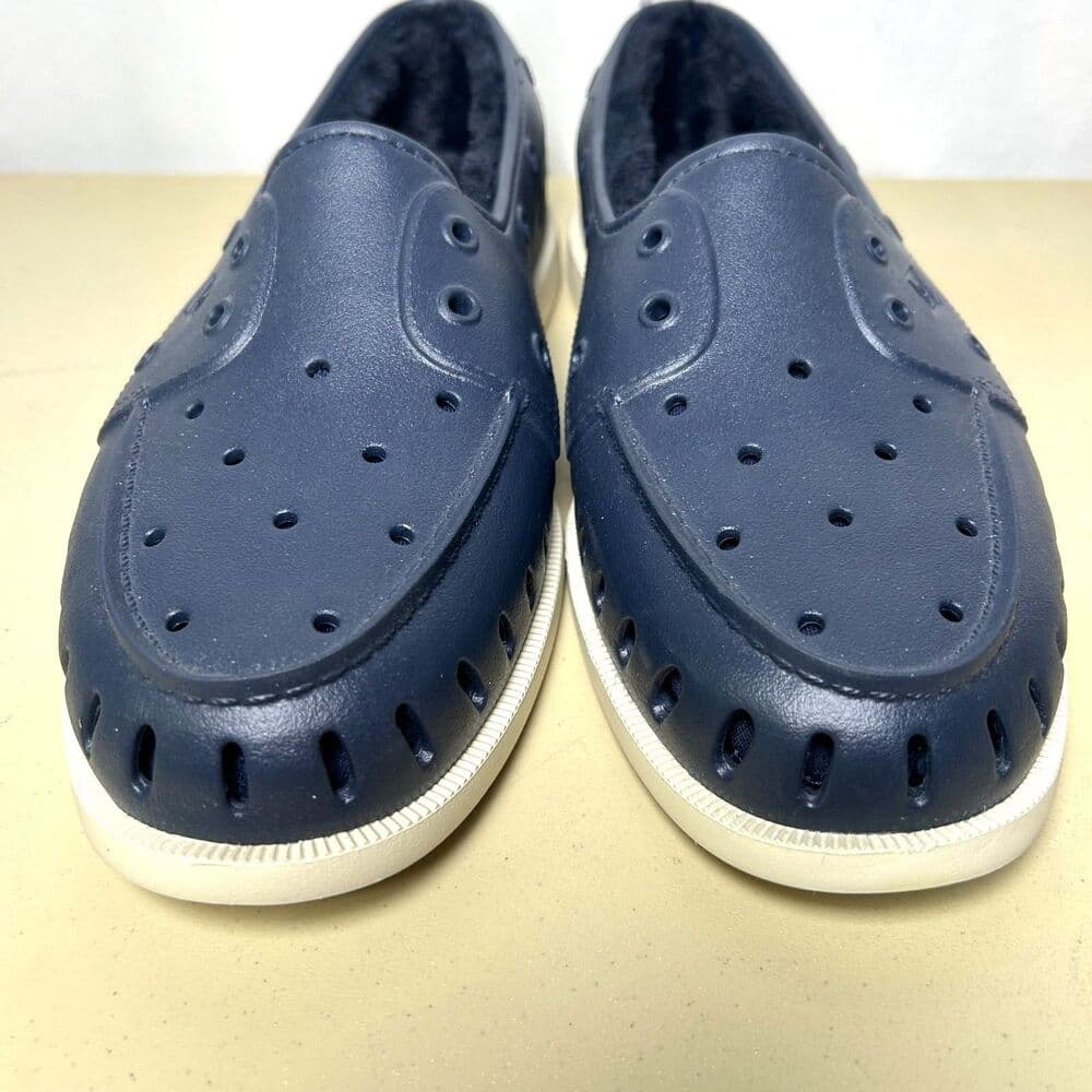 Sperry Men's Navy Blue Faux Fur Lined Top Siders Size 11