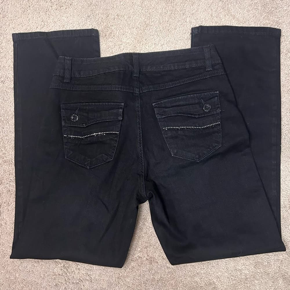 Style & Co Black Denim Straight Leg Jeans Size 8P