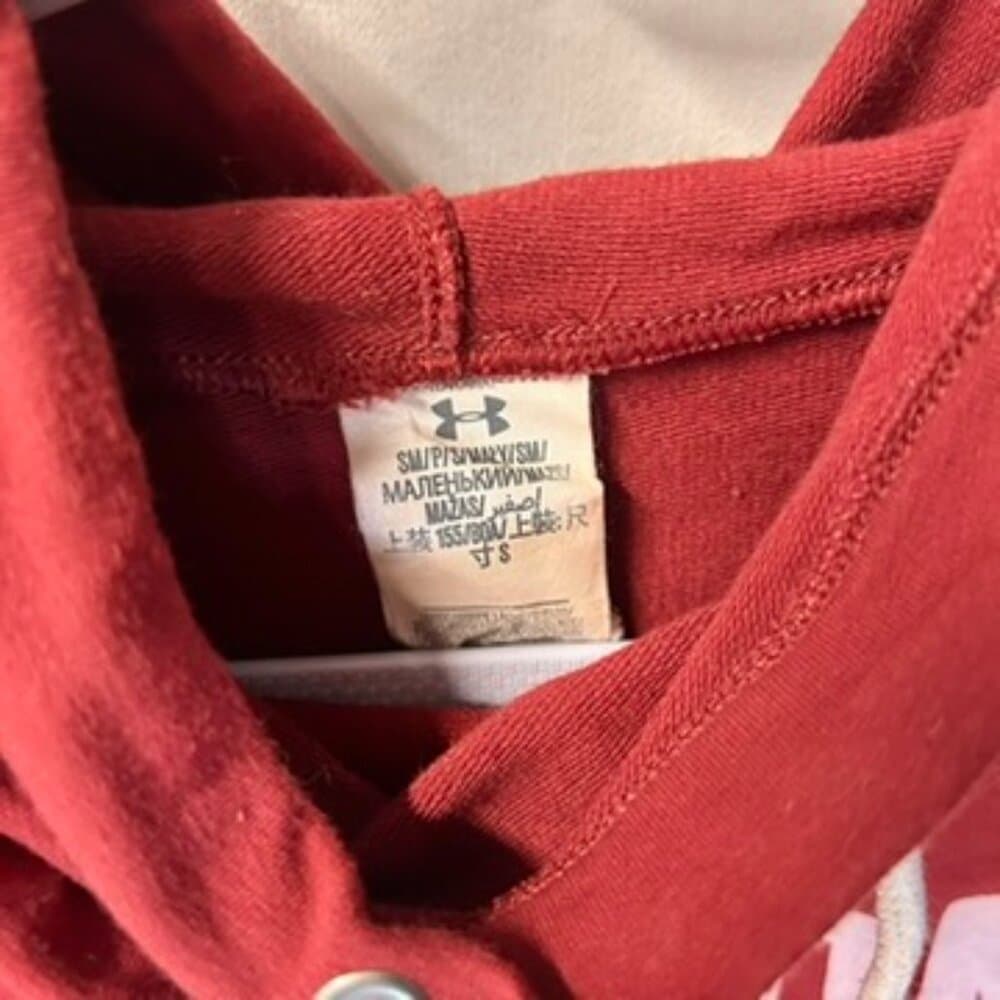Under Armour Red Boston University Pullover Hoodie with Pockets Size Small