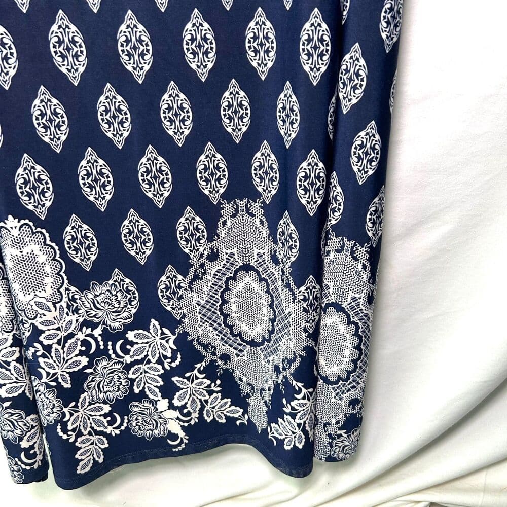 Gilli 2x Maxi Skirt Navy White Boho Print Coastal