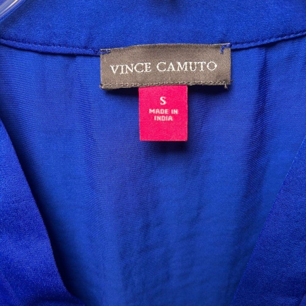NWT Vince Camuto Blue Peplum Sleeveless Top Size Small Boho Romantic