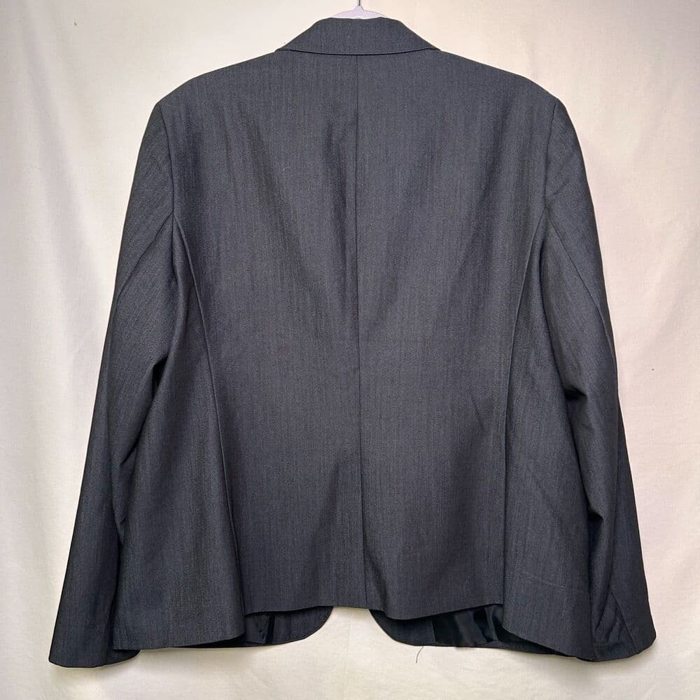 Anne Klein navy chambray one-button blazer XL