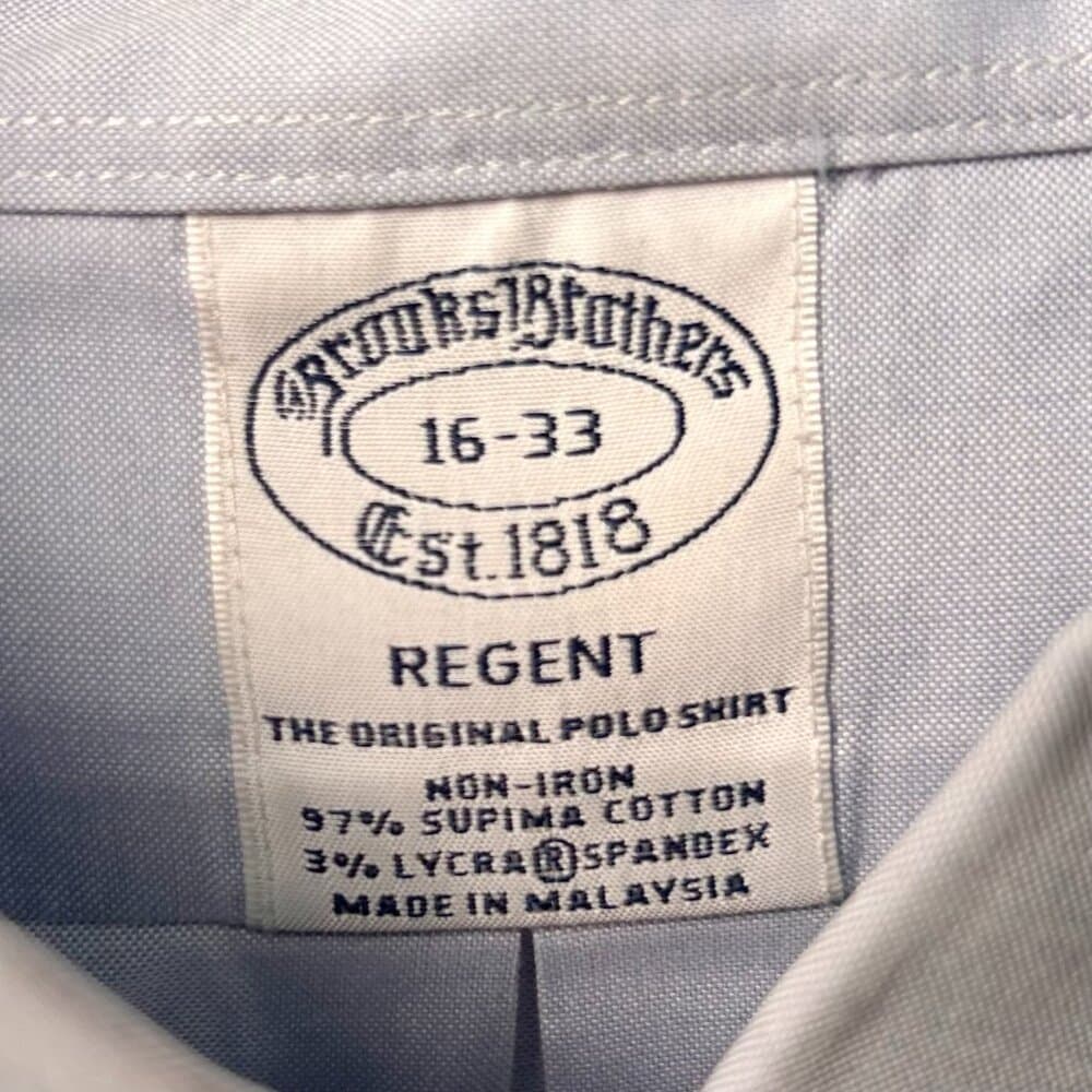 Brooks Brothers Regent Light Blue Button-Up Long Sleeve Shirt size 16-33