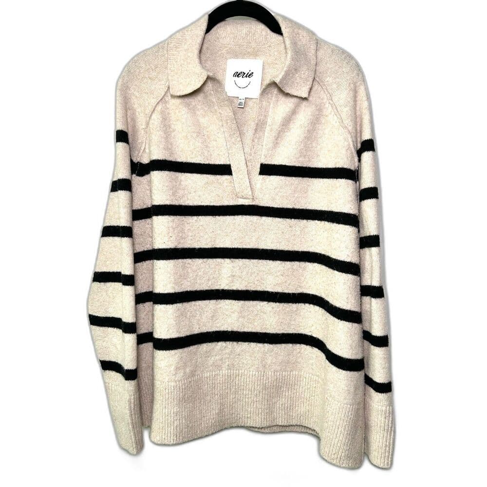 Aerie unREAL Oversized Polo Sweater XS