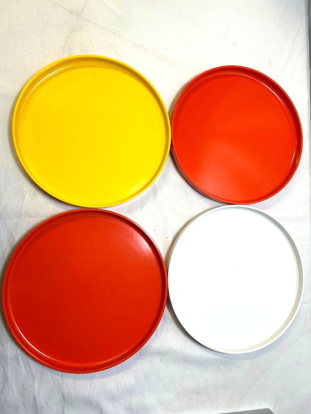 Vintage Heller Design By Massimo Vignelli 10" Stackable Plates Set Of 4