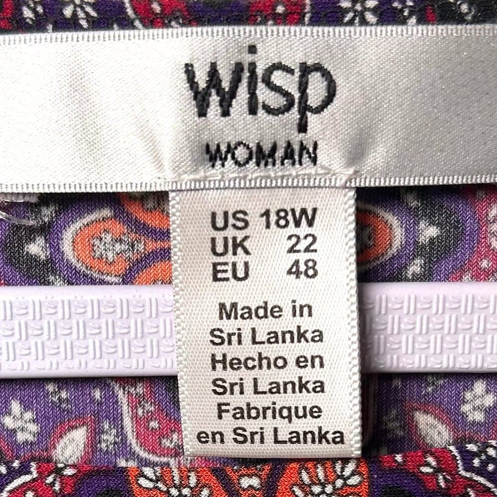 Wisp Woman Colorful Mandala Print Polyester Dress Size 18W