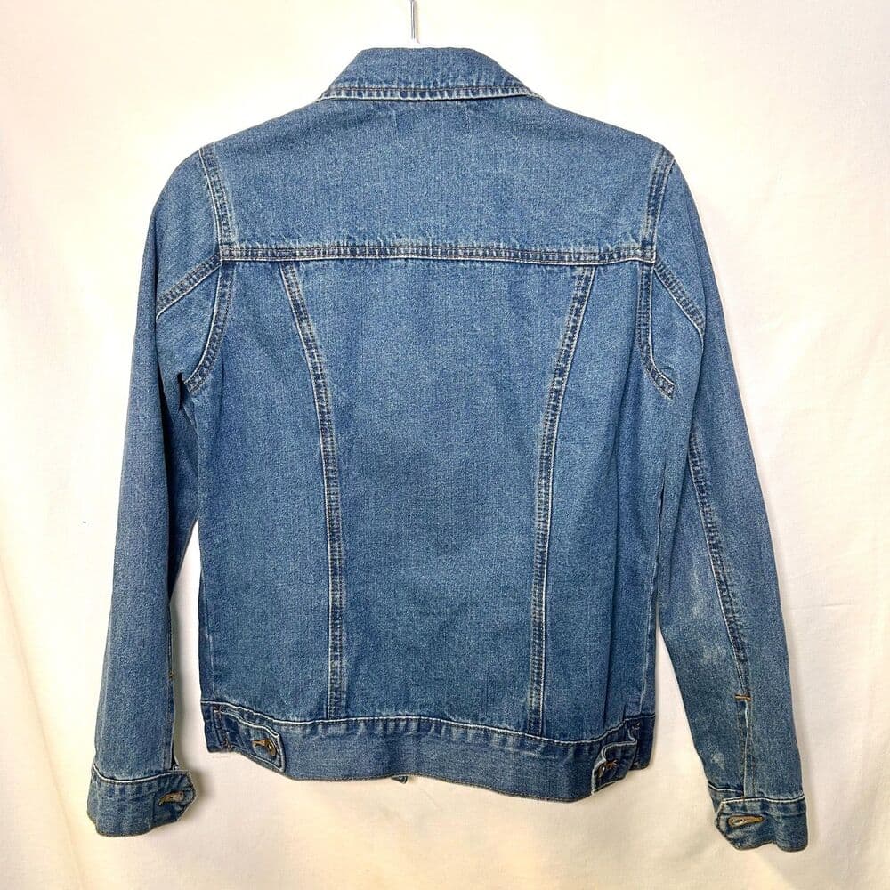 Forever 21 stone wash denim trucker jacket 100% cotton 90s Y2K Size S