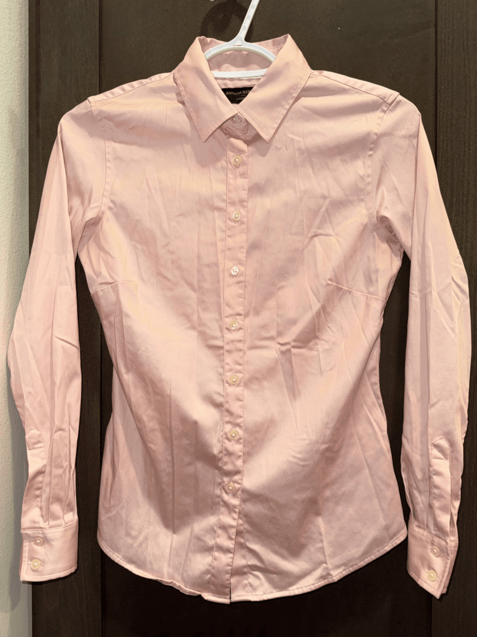 Banana Republic Pink Button-Up Long Sleeve Shirt Size 0