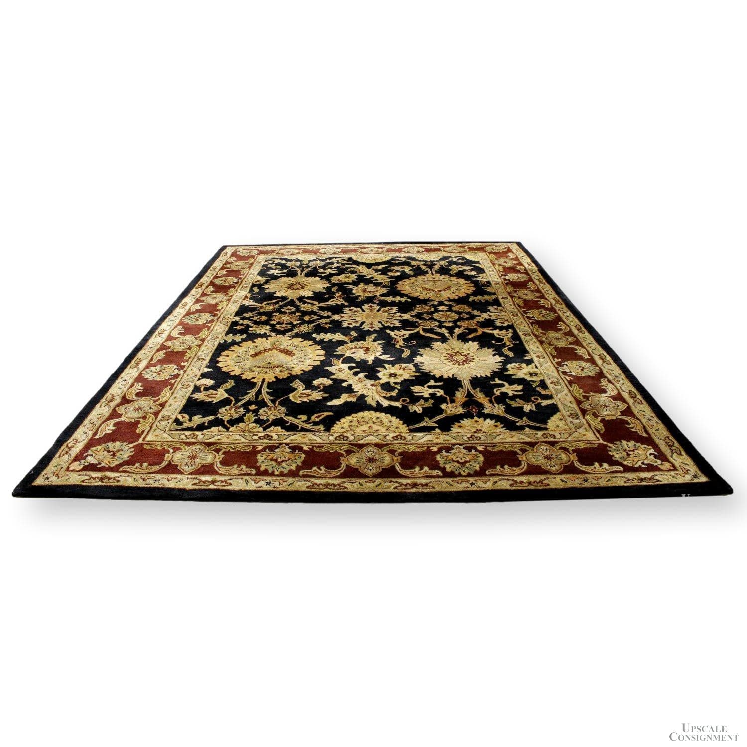 8' 6'' X 11' 7'' Burgundy/Black Area Rug