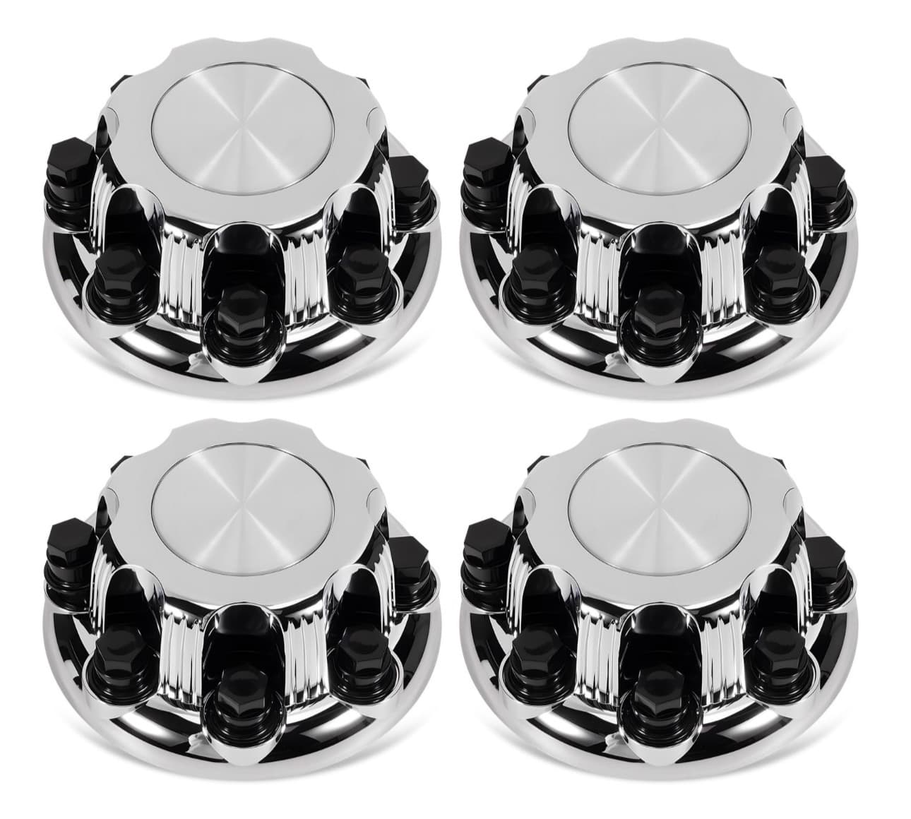 Discounted LEAPTREND 8 Lugs Chrome Wheel Center Caps (New Glossy Silver Design) 4pcs Fit for 1998-2013 Chevy/Chevrolet Silverado Avalanche Suburban&GMC Sierra Yukon 1500 2500 3500 Rim Hub Cover, Replace 15039489
