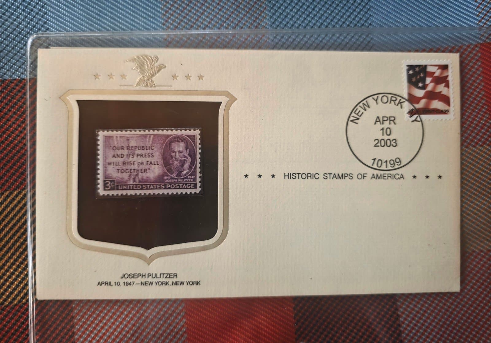 Scott 946 - Joseph Pulitzer. Historic Stamps Of America Cover #02 946