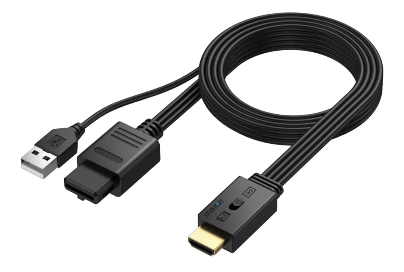N64 to HDMI Adapter, Supports 1080P(60hz) Output, 4:3 & 16:9 Aspect Ratio Switch