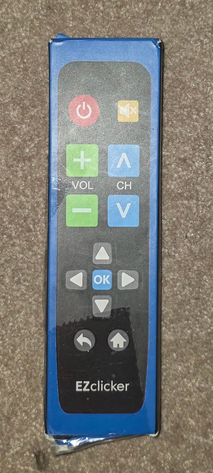 Universal TV Remote EZclicker Big Button Open Box Senior Easy Simple Control