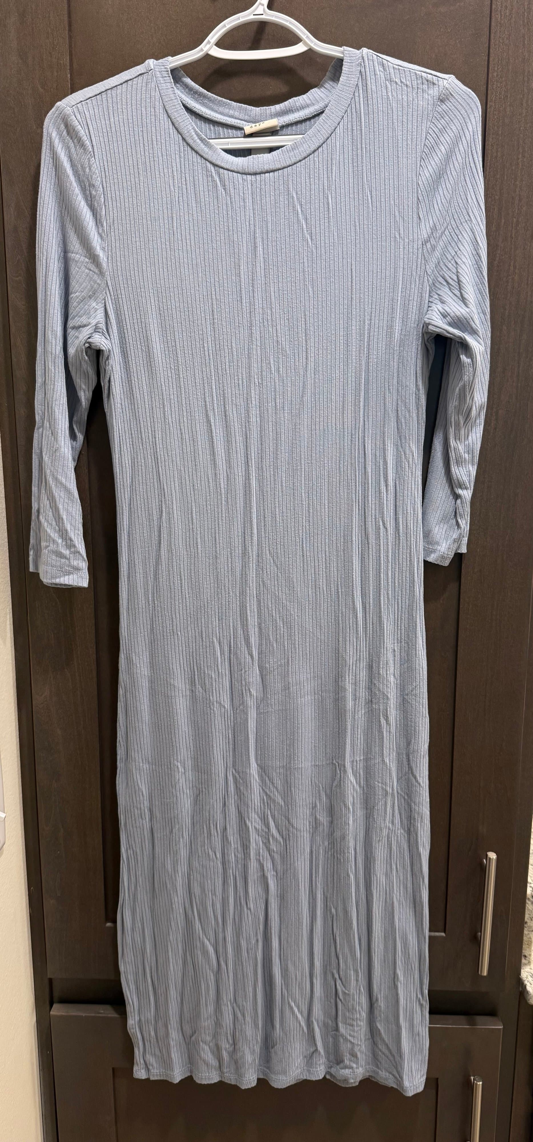 A New Day Ribbed Midi Dress with 3/4 Sleeves Size S