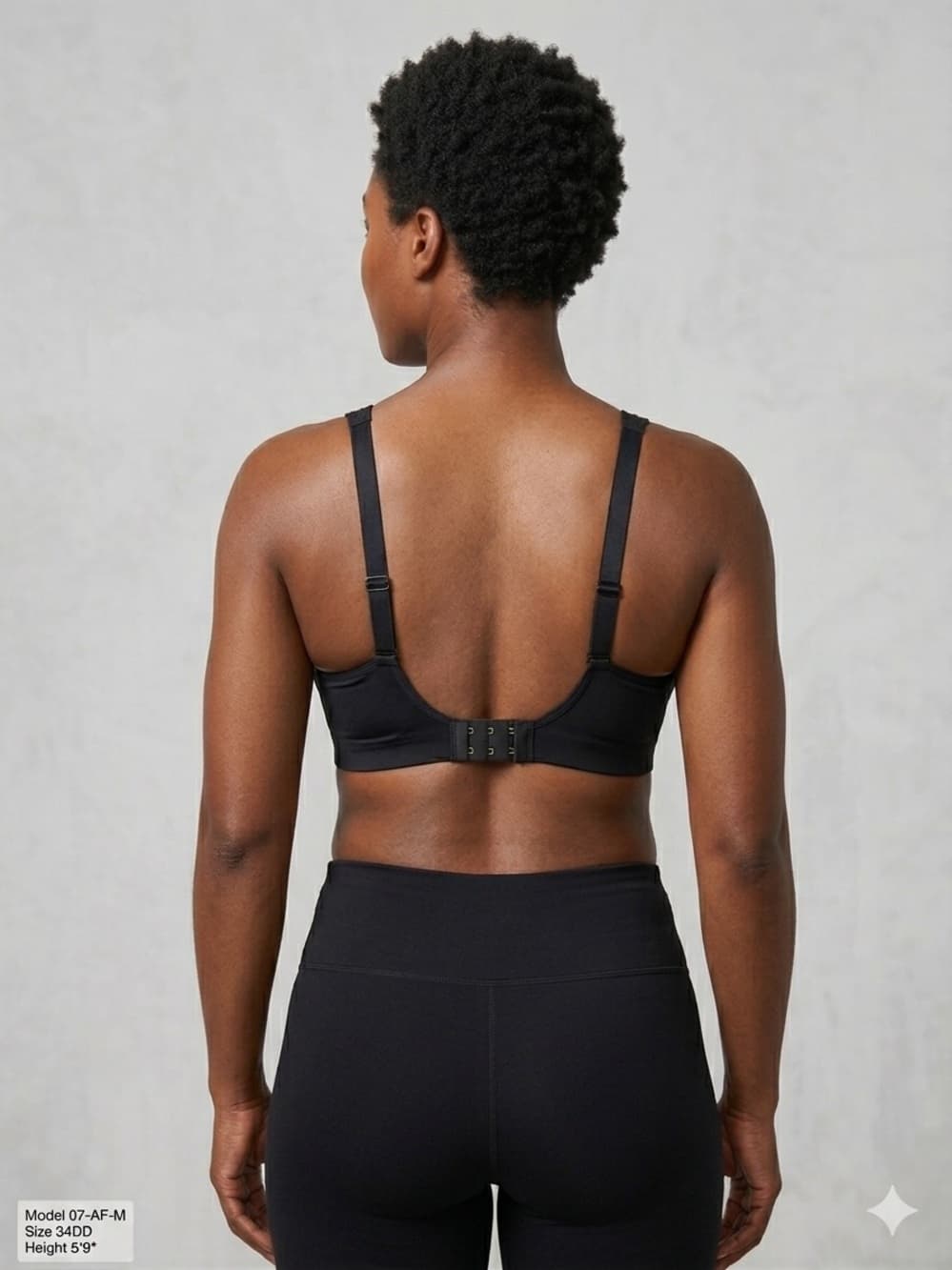 Nike Black Supportive Sports Bra with Subtle Lime Swoosh