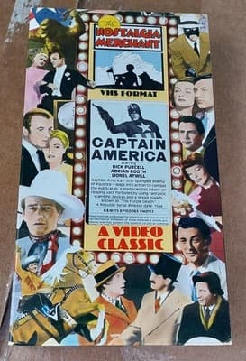 Captain America 1944 Vhs 15 Episode B&W The Nostalgia Merchant