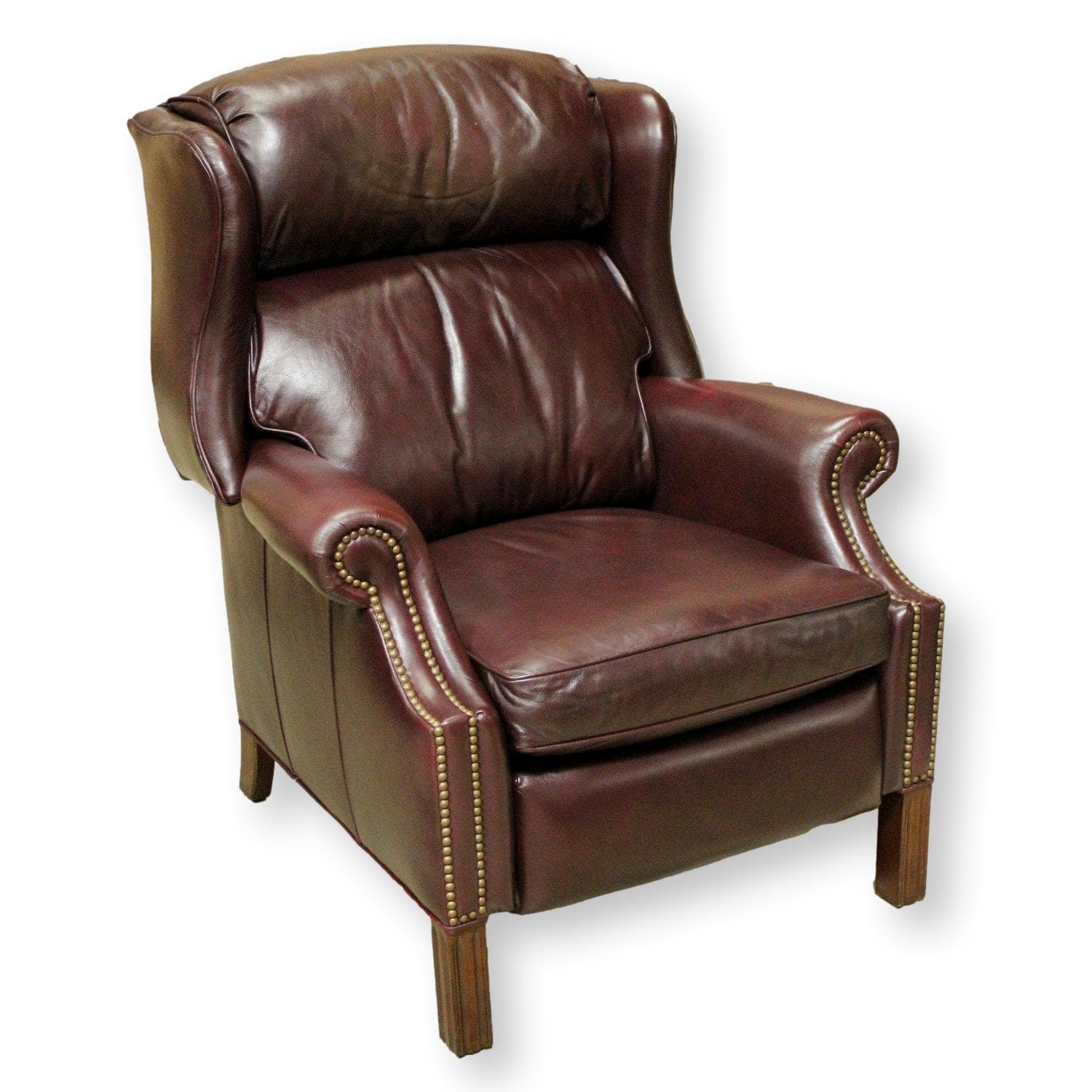 Hooker Furniture 'Seven Seas' Cordovan Leather Wingback Recliner - Cordovan