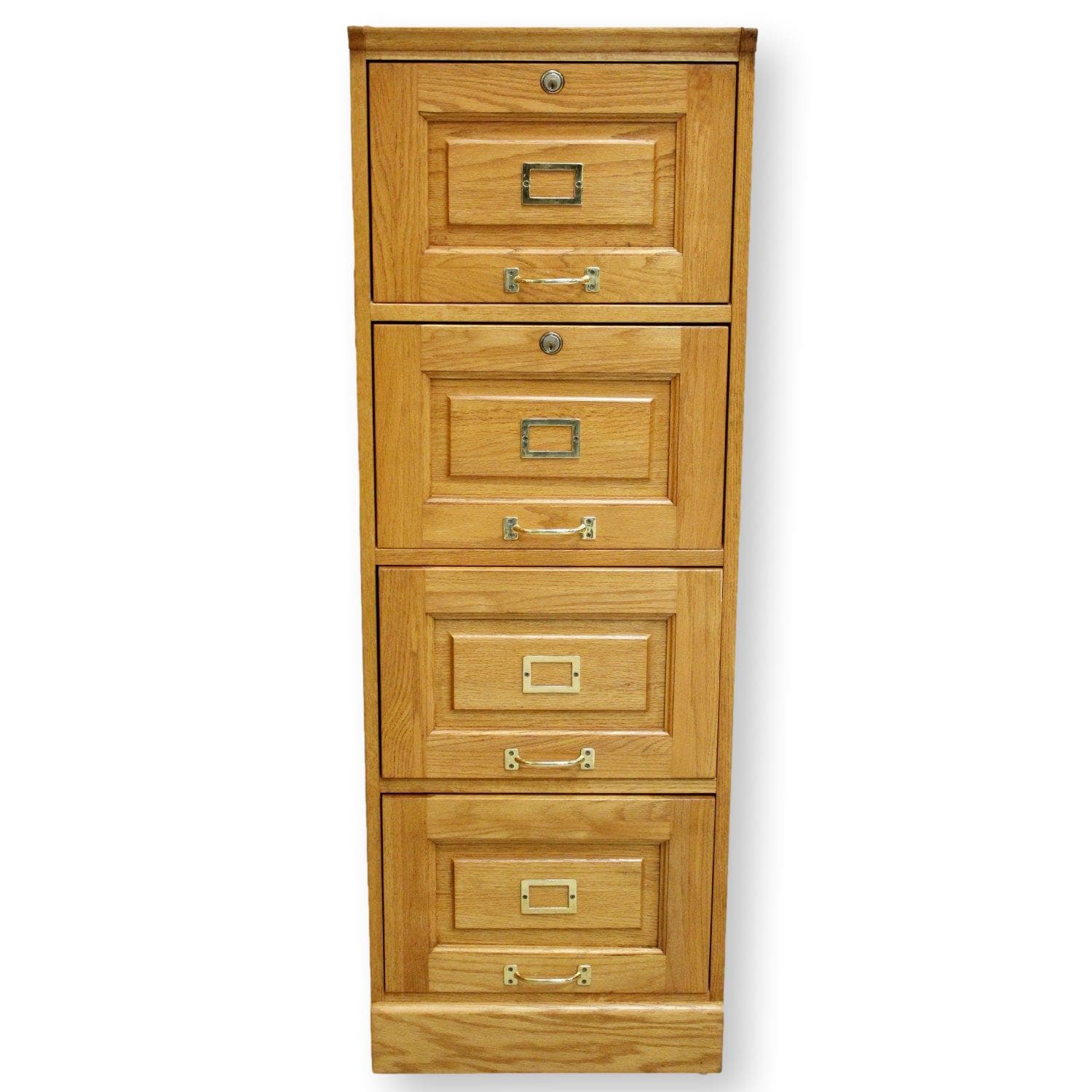 Golden Oak 4 Drawer File Cabinet - Golden Oak